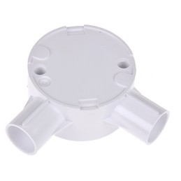 10 pcs - Schneider Electric Angle Box, Conduit Fitting, 20mm Nominal Size, uPVC, White