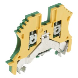 5 pcs - Weidmuller 2-Way WPE 2.5 Earth Terminal Block, 30 - 12 AWG Wire, Screw Down, Wemid Housing, ATEX