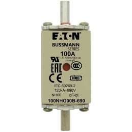 1 pcs - Eaton 100A NH Fuse, NH00, 690V ac