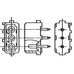 5 pcs - TE Connectivity Commercial MATE-N-LOK Series Straight Through Hole PCB Header, 4 Contact(s), 5.08mm Pitch, 1 Row(s),