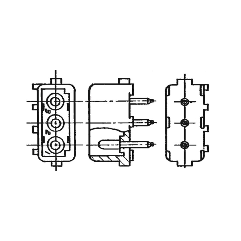 5 pcs - TE Connectivity Commercial MATE-N-LOK Series Straight Through Hole PCB Header, 4 Contact(s), 5.08mm Pitch, 1 Row(s),