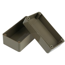 1 pcs - CAMDENBOSS 2000 Series Brown ABS Enclosure, IP54, Grey Lid, 120 x 65 x 60mm