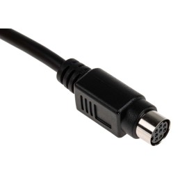 1 pcs - RS PRO Male 8 Pin mini-DIN to Female 8 Pin mini-DIN Black DIN Cable 2m