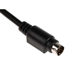 1 pcs - RS PRO Male 8 Pin mini-DIN to Female 8 Pin mini-DIN Black DIN Cable 2m