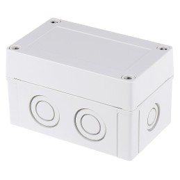 1 pcs - Fibox Grey Polycarbonate Enclosure, IP66, IP67, Grey Lid, 130 x 80 x 75mm