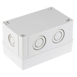 1 pcs - Fibox Grey Polycarbonate Enclosure, IP66, IP67, Grey Lid, 130 x 80 x 75mm