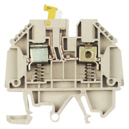 5 pcs - Weidmuller W Series Brown Disconnect Terminal Block, 4mm², Single-Level, Screw Termination