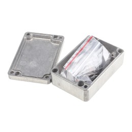 1 pcs - RS PRO Silver Die Cast Aluminium Enclosure, IP66, Silver Lid, 98 x 64 x 34mm