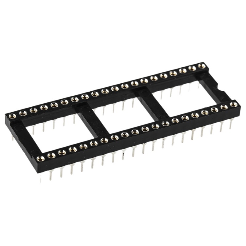 5 pcs - Winslow 2.54mm Pitch Vertical 40 Way, Through Hole Turned Pin Open Frame IC Dip Socket, 5A