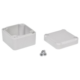1 pcs - RS PRO Grey ABS Enclosure, IP65, IK09, Grey Lid, 50.95 x 48.9 x 36.15mm