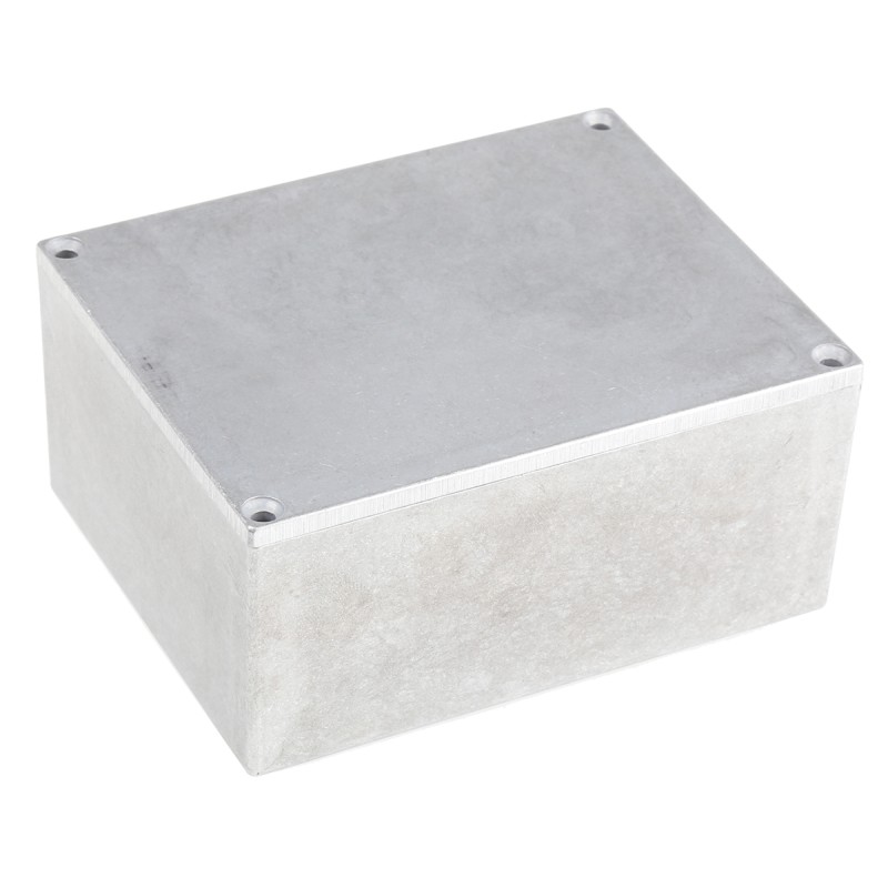 1 pcs - Hammond Eddystone Series Natural Die Cast Aluminium Enclosure, IP54, Natural Lid, 119 x 94 x 57mm