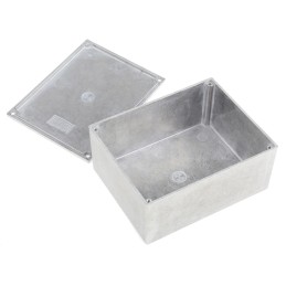 1 pcs - Hammond Eddystone Series Natural Die Cast Aluminium Enclosure, IP54, Natural Lid, 119 x 94 x 57mm