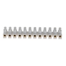 5 pcs - RS PRO Non-Fused Terminal Block, 12-Way, 24A, 12 AWG Wire, Screw Down Termination
