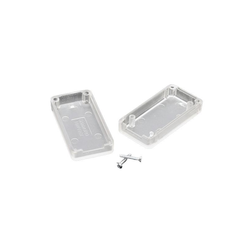1 pcs - Hammond 1551 Series Translucent White ABS Enclosure, IP54, Translucent White Lid, 50 x 25 x 15.5mm