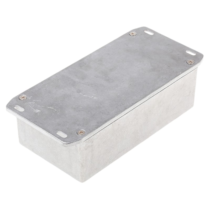 1 pcs - Hammond 1590 Series Natural Die Cast Aluminium Enclosure, IP54, Flanged, Natural Lid, 153 x 83 x 50mm