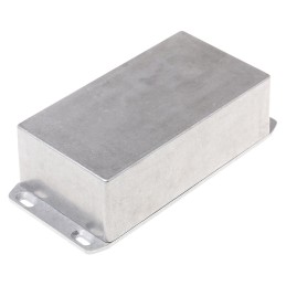 1 pcs - Hammond 1590 Series Natural Die Cast Aluminium Enclosure, IP54, Flanged, Natural Lid, 153 x 83 x 50mm