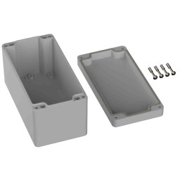 1 pcs - RS PRO Grey ABS General Purpose Enclosure, IP66, IK07, Grey Lid, 80 x 160 x 85mm