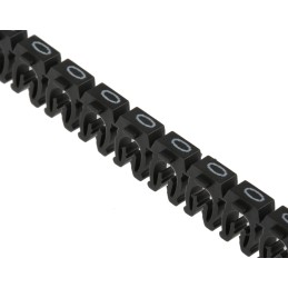 1 Bag of 200 - HellermannTyton WIC2 Snap On Cable Markers, assorted colours, Pre-printed '0 - 9', 2.8 - 3.8mm Cable, for