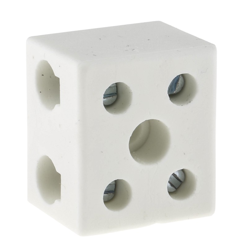 5 pcs - RS PRO Non-Fused Terminal Block, 2-Way, 76A, 6 AWG Wire, Screw Down Termination