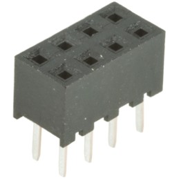 5 pcs - Hirose A3C Series Straight Through Hole Mount PCB Socket, 8-Contact, 2-Row, 2mm Pitch, Solder Termination
