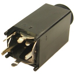 5 pcs - RS PRO Jack Connector 6.35 mm PCB Mount Stereo Socket, 3Pole 5A