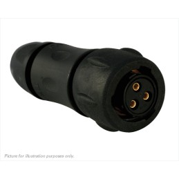 1 pcs - Souriau Circular Connector, 3 Contacts, Cable Mount, Socket, Female, IP68, IP69K, UTS Series
