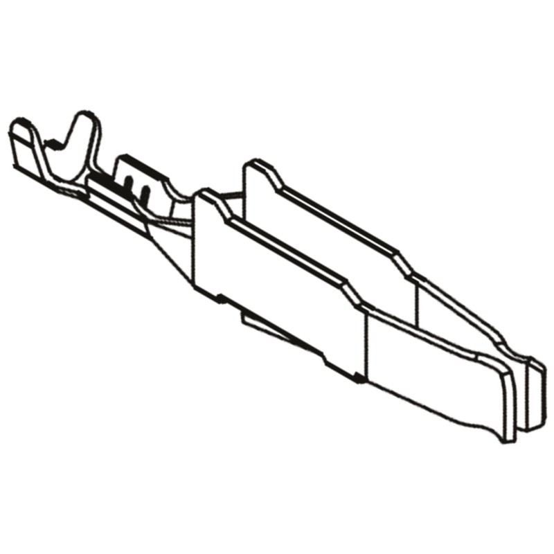 5 pcs - HARTING 09 06 , Straight , Female Silver , Copper Alloy , Backplane Connector Contact