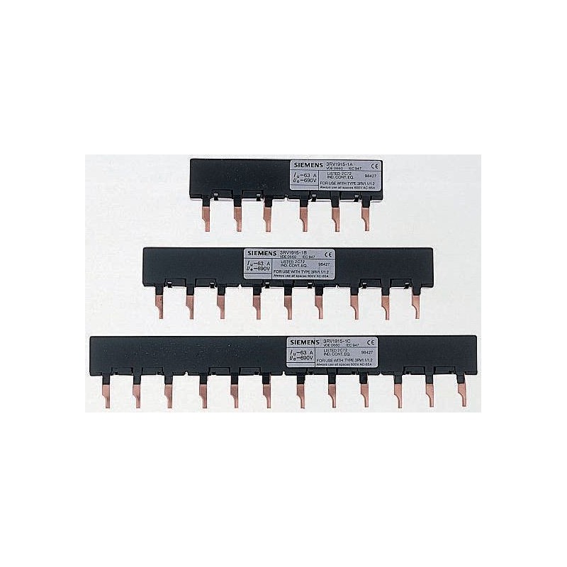 1 pcs - Siemens SIRIUS 3 Phase Busbar, 690V, 63mm Pitch