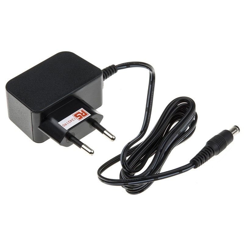 1 pcs - RS PRO 12W Plug-In AC/DC Adapter 12V dc Output, 1A Output
