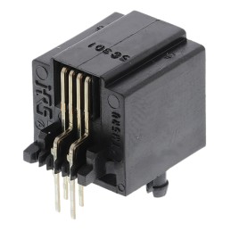 5 pcs - Hirose TM Series Female RJ11 Connector, Through Hole, UTP Shield