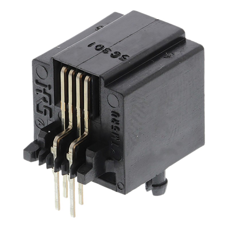 5 pcs - Hirose TM Series Female RJ11 Connector, Through Hole, UTP Shield