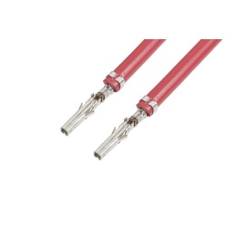 5 pcs - Molex Male Mini-Fit Jr. to Unterminated Crimped Wire, 150mm, 0.50mm², Red