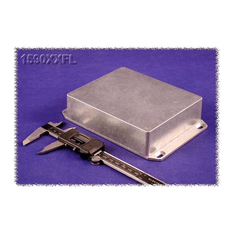 1 pcs - Hammond 1590 Series Die Cast Aluminium Enclosure, IP54, Flanged, 145 x 121 x 39mm