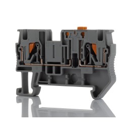5 pcs - Phoenix Contact PT 4-MT Series Grey Disconnect Terminal Block, Single-Level, Push In Termination