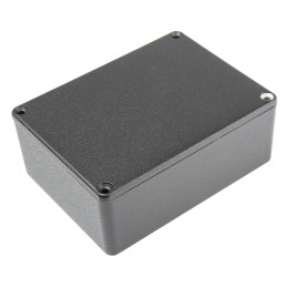 1 pcs - Hammond 1590 Series Black Die Cast Aluminium Enclosure, IP54, Black Lid, 110.5 x 81.5 x 40mm