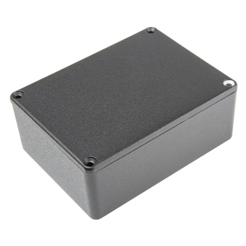 1 pcs - Hammond 1590 Series Black Die Cast Aluminium Enclosure, IP54, Black Lid, 110.5 x 81.5 x 40mm