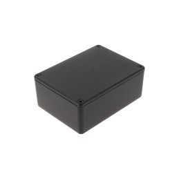 1 pcs - Hammond 1590 Series Black Die Cast Aluminium Enclosure, IP54, Black Lid, 110.5 x 81.5 x 40mm