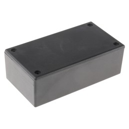 1 pcs - RS PRO Black ABS Enclosure, Black Lid, 120.9 x 65.53 x 40.89mm