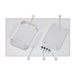 1 pcs - Takachi Electric Industrial PF Series White ABS Enclosure, IP40, White Lid, 135 x 200 x 40mm