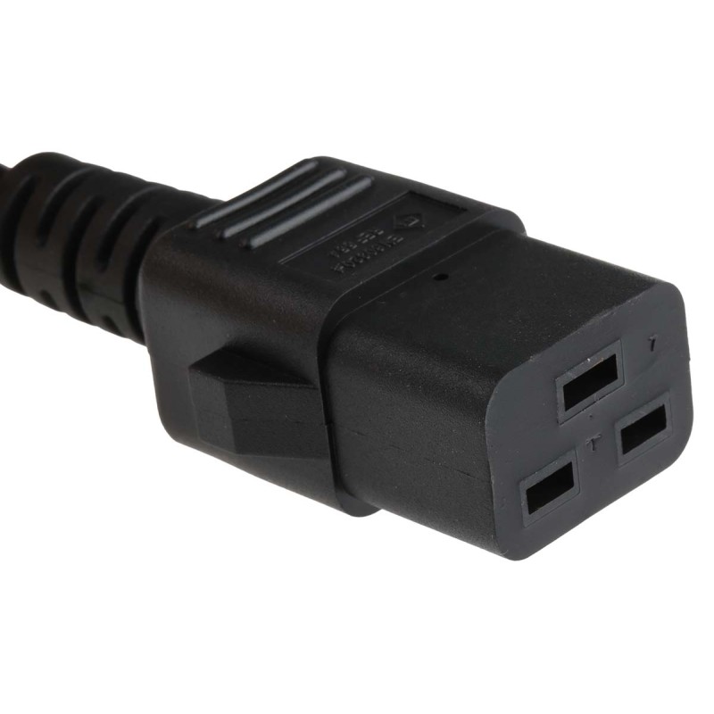 1 pcs - RS PRO IEC C19 Socket to Type G UK Plug Power Cord, 2m