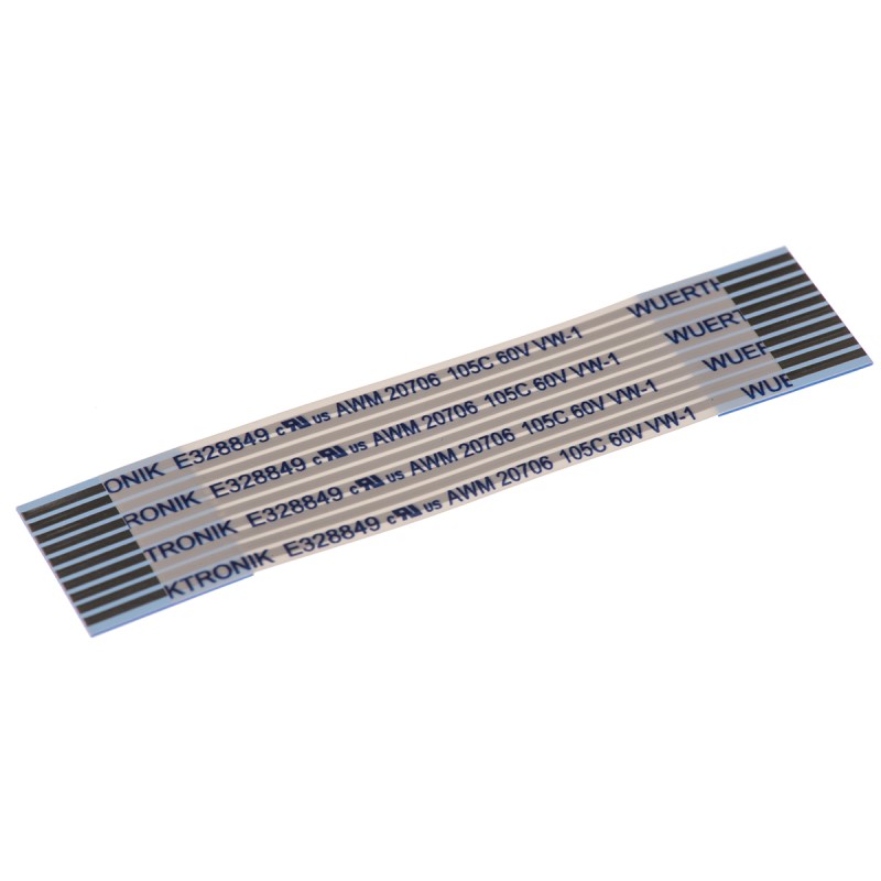 5 pcs - Wurth Elektronik WR-FFC Series FFC Ribbon Cable, 10-Way, 1mm Pitch, 50mm Length