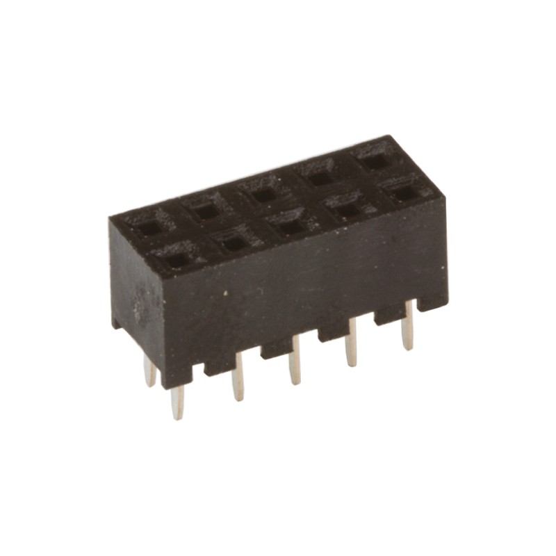 5 pcs - Hirose A3C Series Straight Through Hole Mount PCB Socket, 10-Contact, 2-Row, 2mm Pitch, Solder Termination