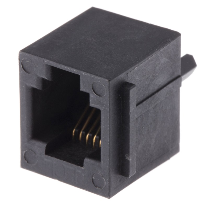 5 pcs - Amphenol ICC MOD JACK Series Female RJ45 Connector, Through Hole, Cat3