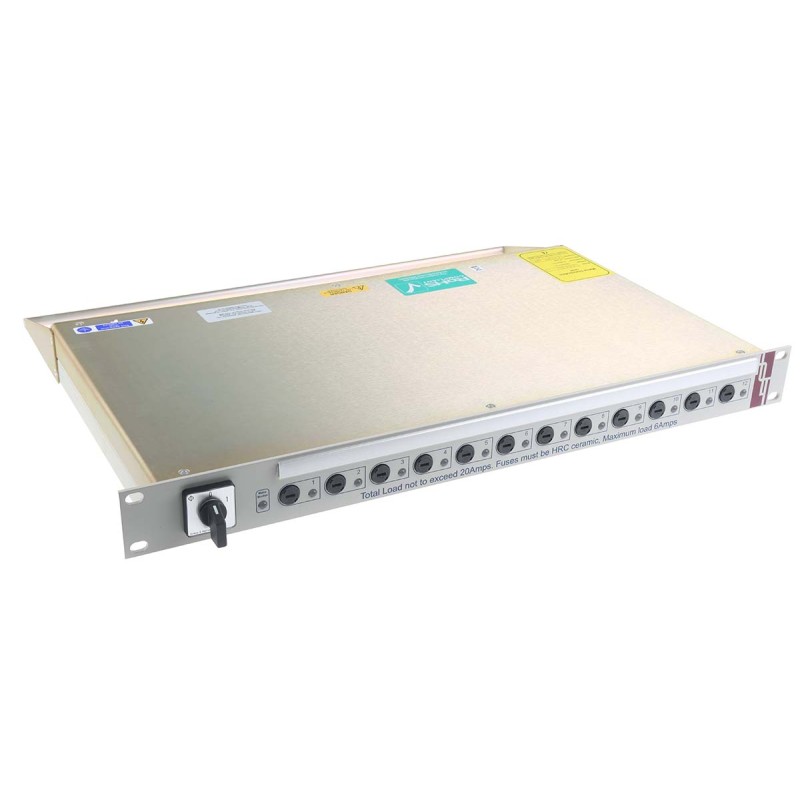 1 pcs - IEC C13 12 Gang Power Distribution Unit, 20A, 250 V, Fused