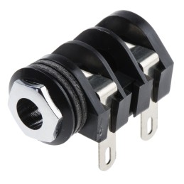 5 pcs - RS PRO Jack Connector 6.35 mm PCB Mount Mono Socket, 3Pole 5A