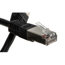 1 pcs - RS PRO Cat6 Male RJ45 to Male RJ45 Ethernet Cable, S/FTP, Black PVC Sheath, 0.5m
