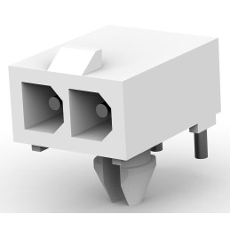 5 pcs - TE Connectivity Mini-Universal MATE-N-LOK Series Right Angle Through Hole PCB Header, 2 Contact(s), 4.14mm Pitch, 1