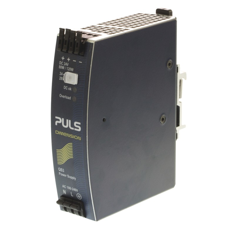 1 pcs - PULS DIMENSION Q Switch Mode DIN Rail Power Supply, 100 - 240V ac ac, dc Input, 24V dc dc Output, 3.4A Output,