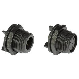1 pcs - Bulgin Circular Connector, 12 Contacts, Rear Mount, Miniature Connector, Plug, Male, IP68, Buccaneer 400 Series