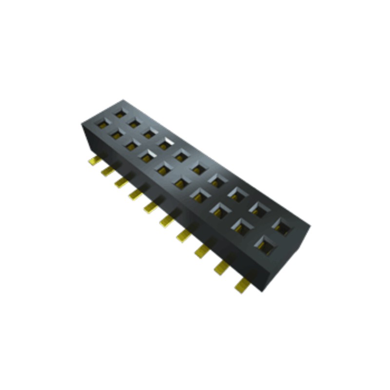 5 pcs - Samtec CLP Series Straight Surface Mount PCB Socket, 6-Contact, 2-Row, 1.27mm Pitch, Solder Termination